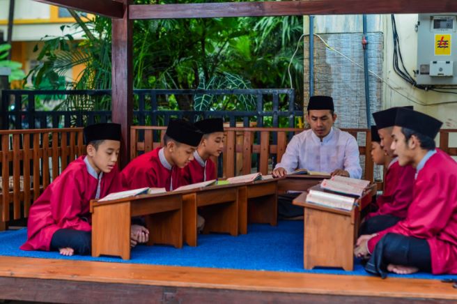 Suasana belajar di Yayasan Pondok Pesantren Tahfidz Al-Qur’an Baitul Makmur. (istimewa)