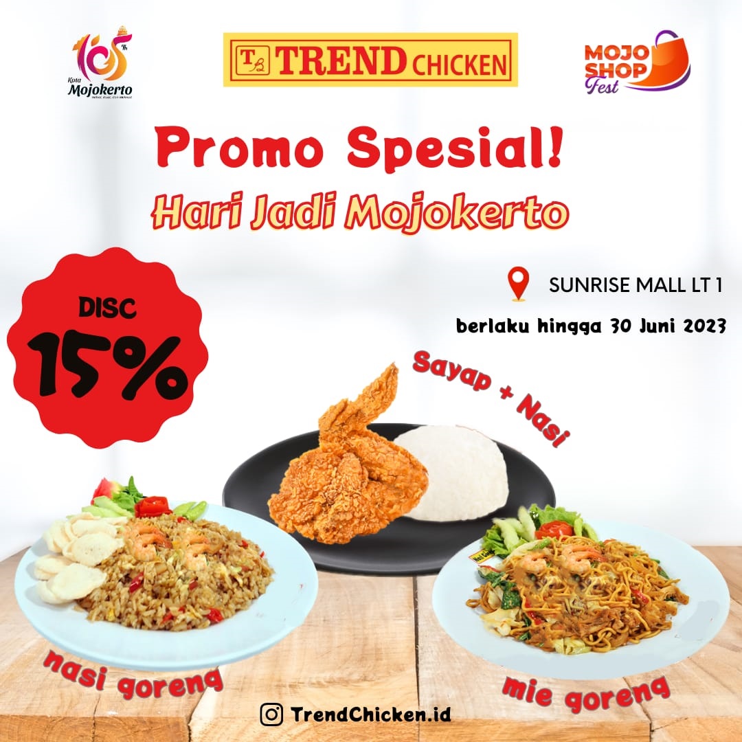 UMKM Kota Mojokerto Trend Chicken di Sunrise Mall geber diskon.