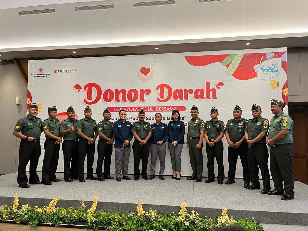 Pendonor darah sukarela dari KODIM 0815 dan KOREM 052.