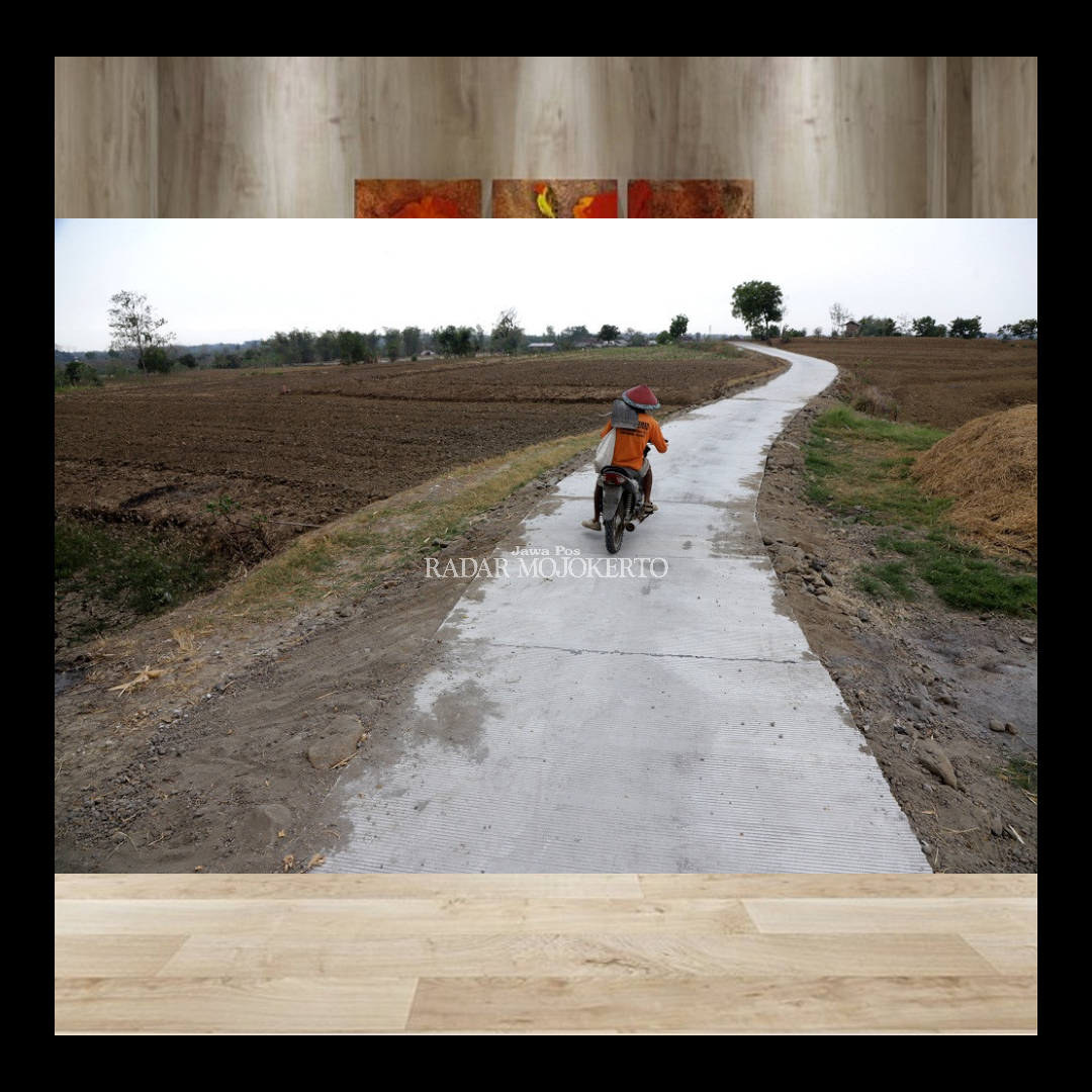 PERMUDAH AKSES: Ruas jalan cor beton di Desa Pucuk, Kecamatan Dawarblandong, Kabupaten Mojokerto.