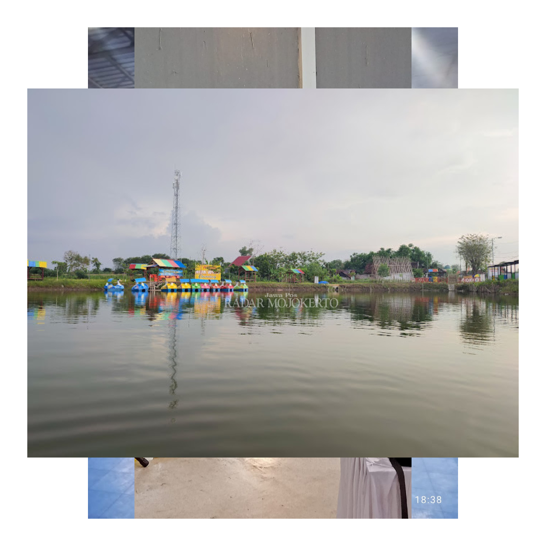 BERSOLEK: Suasana Waduk Windu yang menjadi objek wisata Desa Cinandang, Kecamatan Dawarblandong untuk terus dikembangkan menjadi desa wisata.