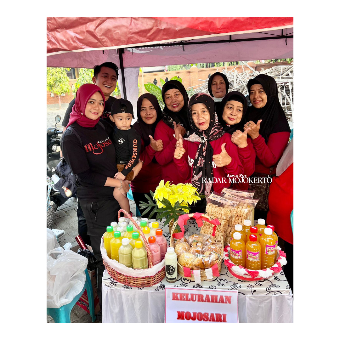 BERKEMBANG: Produk UKM minuman tradisional binaan Kelurahan Mojosari diikutsertakan dalam pameran di Majafest 2023 Agustus kemarin.