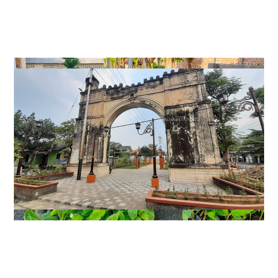 DIPERMAK: Area gapura Sekarputih yang berstatus cagar budaya difungsikan sebagai taman untuk memperluas RTH di Kota Mojokerto. Pemkot juga menambah RTH dengan membangun 10 taman.