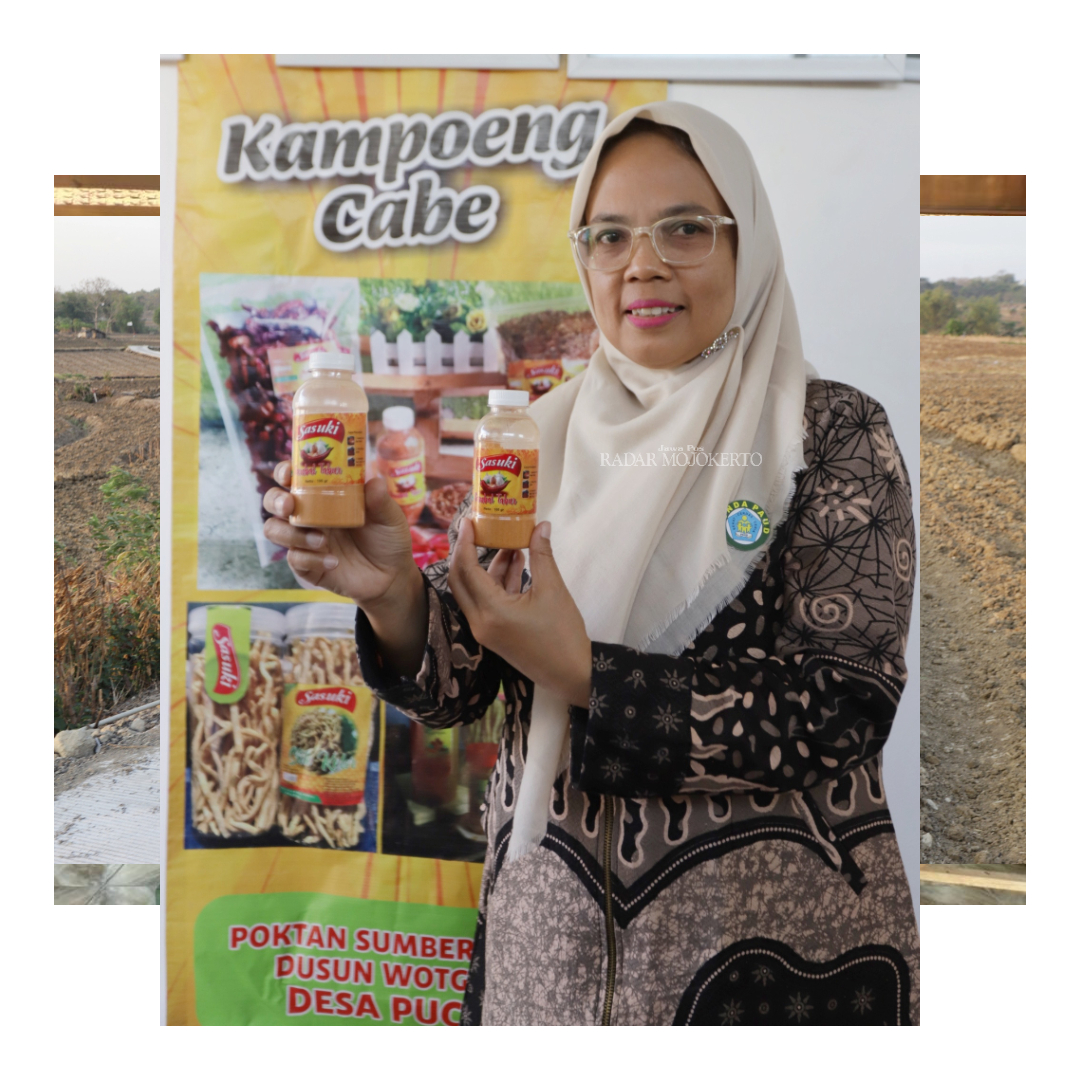 UNGGULAN: Produk unggulan bubuk cabai khas Dawarblandong menjadi salah satu produk lokal yang mulai dikembangkan sebagai peluang usaha.