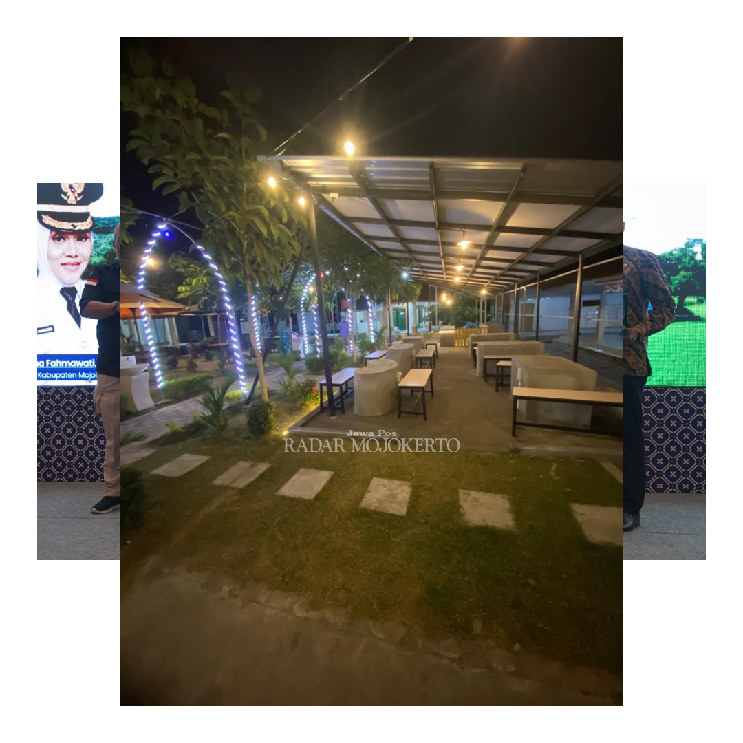 SEJUK: Pengunjung memanfaatkan cafe Taman Jabon untuk tempat rapat dan kerja yang nyaman dan aman.