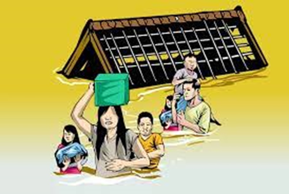 Ilustrasi banjir.
