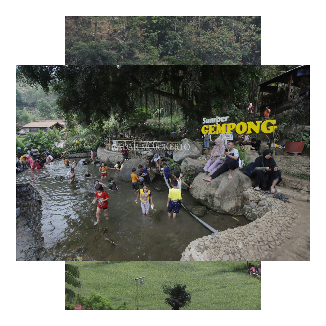 SUMBER AIR: Sumber Gempong menjadi tempat wisata alam yang diminati lintas kalangan.