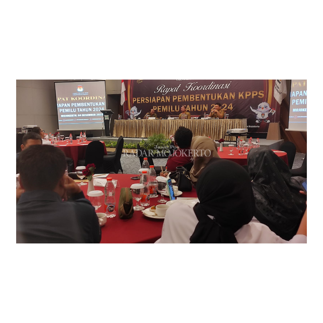 BEBAN BERAT: KPU Kabupaten Mojokerto menggelar koordinasi persiapan pembentukan KPPS bersama Dinkes Kabupaten Mojokerto kemarin.