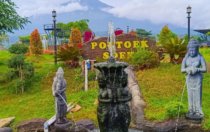 ARTISTIK: Area spot foto andalan di wisata Garden Rainbow Poetok Soeko yang eye catching menambah keestetikan foto wisatawan. (dok Instagram Garden Rainbow)