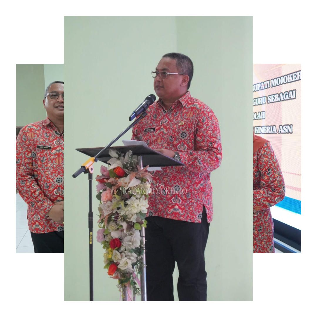 Kepala Dinas Pendidikan Kabupaten Mojokerto Ludfi Ariyono memberikan pengarahan kepada kalangan guru.