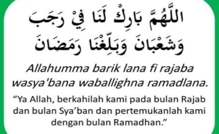 ISLAMI: Doa malam pertama bulan Rajab. (foto: dok fliphtml5)
