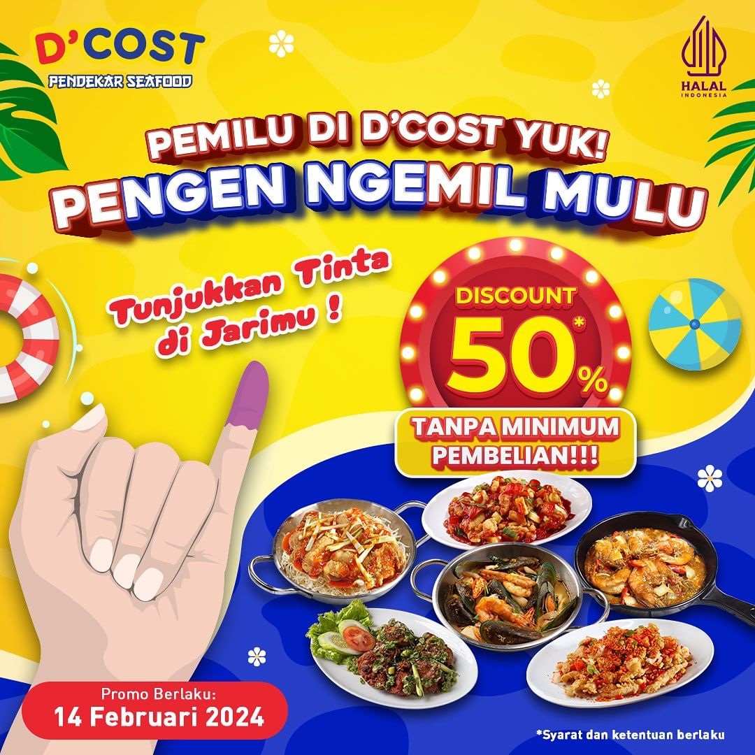 NIKMAT: Menu makan spesia Diskon 50 persen hanya di D