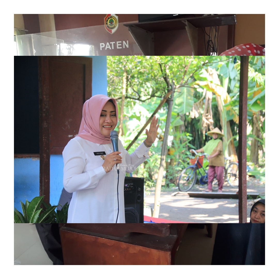 Bupati Mojokerto Ikfina Fahmawati memberikan arahan kepada ASN Kecamatan Bangsal.