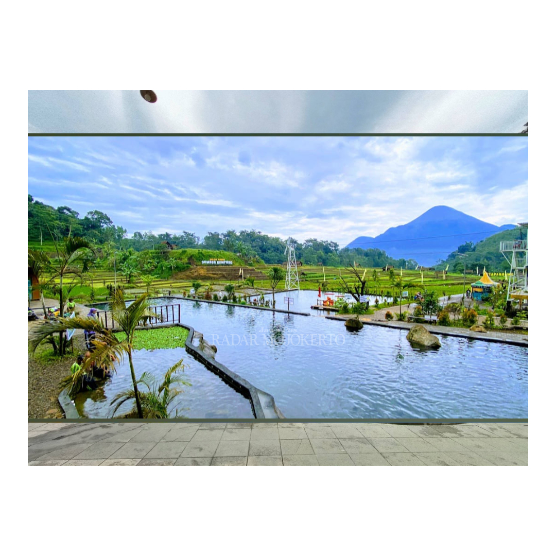Sumber Gempong menjadi wisata sawah dan gunung yang menawarkan wahana air dan permainan asyik.