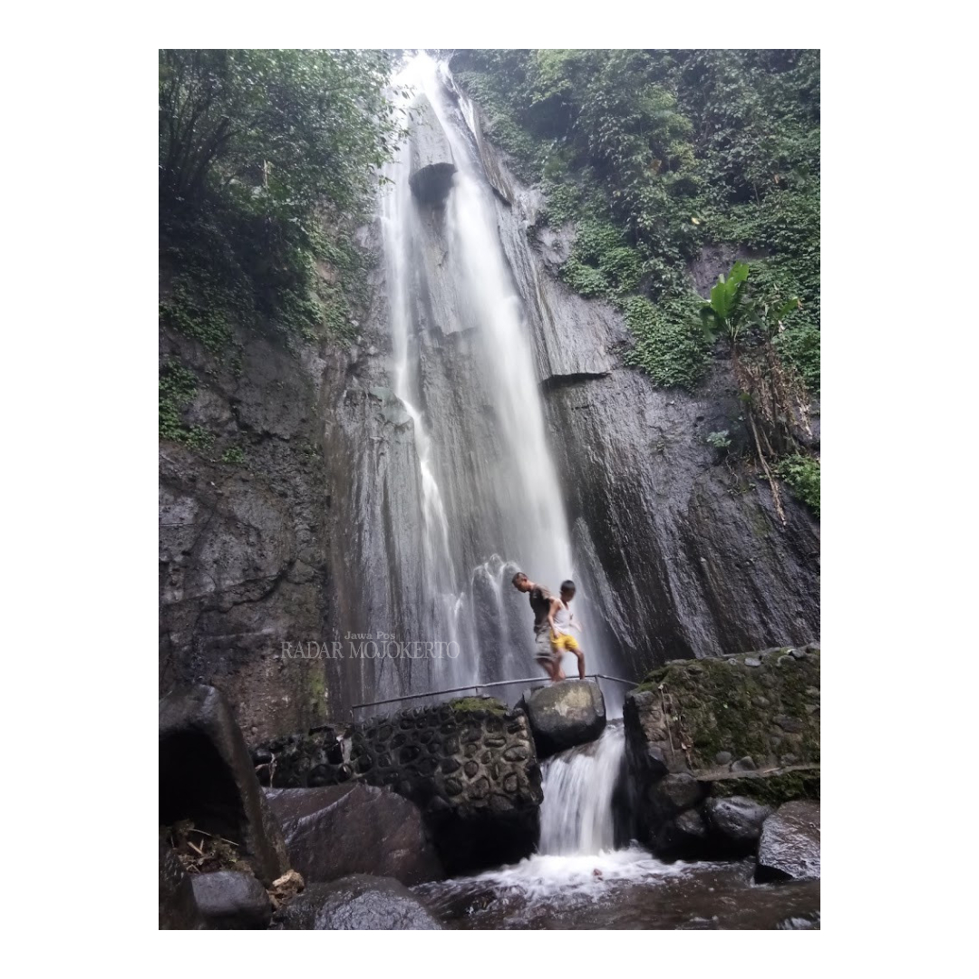 INDAH: Air Terjun Coban Canggu di Desa Padusan, Kecamatan Pacet, Kabupaten Mojokerto, memiliki ketinggian sekitar 80 meter dengan tebing bebatuan.