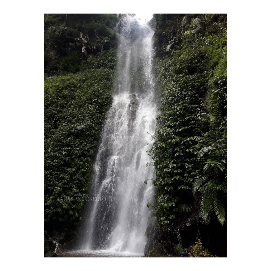 DESTINASI: Air Terjun Watu Lumpang di Desa Pacet, Kecamatan Pacet, Kabupaten Mojokerto, memiliki dua aliran air terjun.