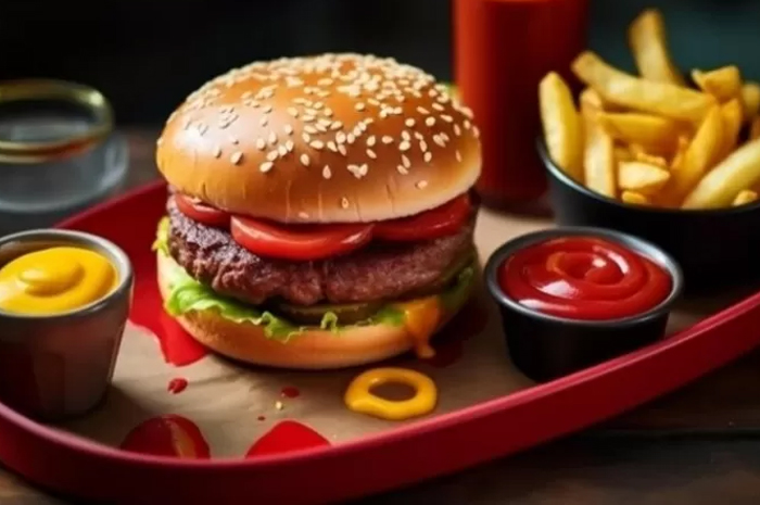 Burger memiliki kandungan lemak jenuh yang mampu meningkatkan kolesterol naik. (Jawa Pos)