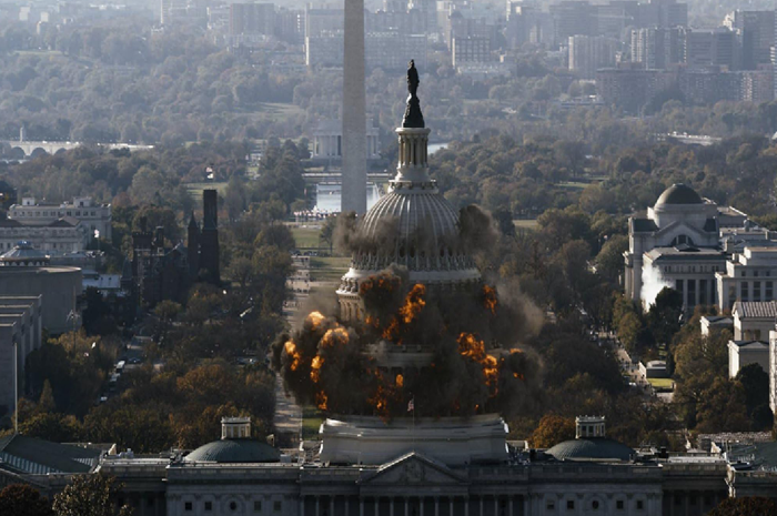 Salah satu scene menarik dalam film White House Down. (imdb)