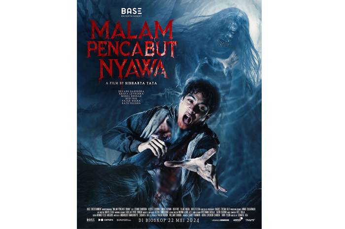 HOROR: Film bioskop Malam Pencabut Nyawa telah tayang sejak 22 Mei 2024 di seluruh Indonesia hingga 10 negara lainnya. (foto. dok: BASE Entertainment)