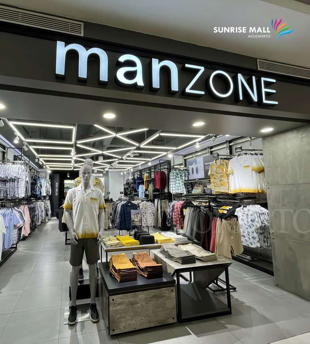 LENGKAP: Manzone di Lantai 1 Sunrise Mall Mojokerto ini lengkap dengan fashion terkini bagi kaum adam.