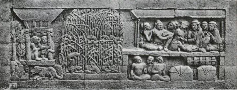 DATA ARKEOLOGIS: Aktivitas bertani dan panen hasil bumi termasuk padi tergambarkan di relief Candi Borobudur.