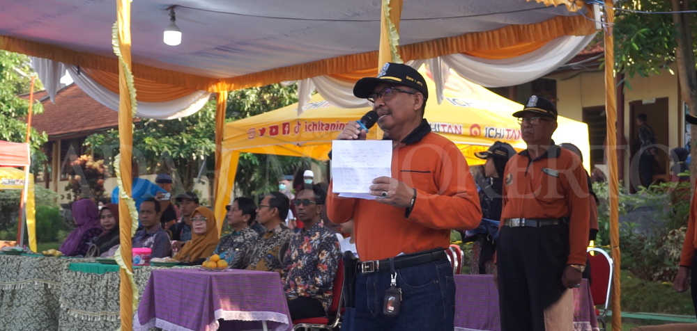 SEMARAK: Kepala SMKN 1 Jetis Drs Ladi membuka event LKBB 2024 yang diikuti puluhan grup dari lembaga pendidikan se-Indonesia.