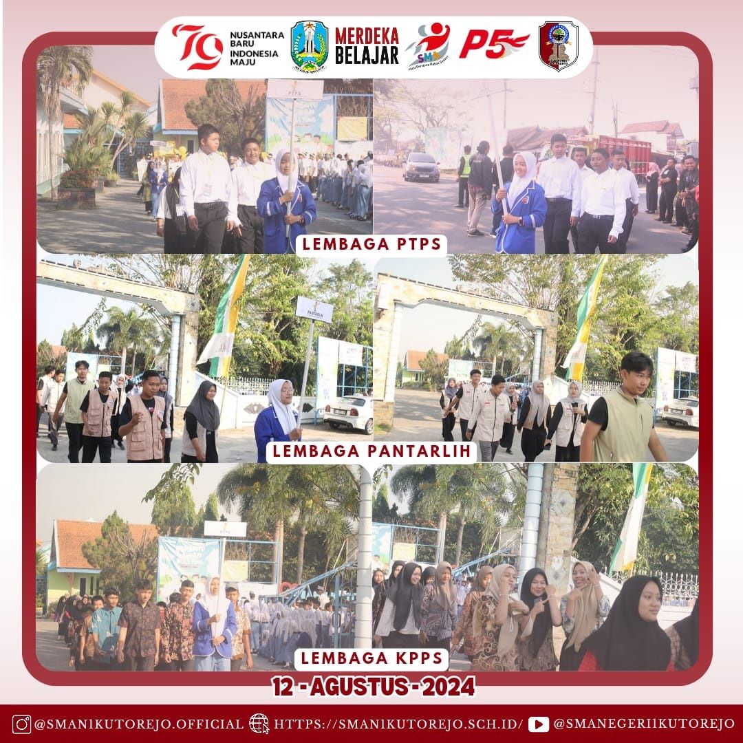 LEMBAGA PENDIDIKAN: Pembagian peran kelembagaan dalam pemilu pemilihan ketua dan wakil ketua OSIS SMA Negeri 1 Kutorejo.