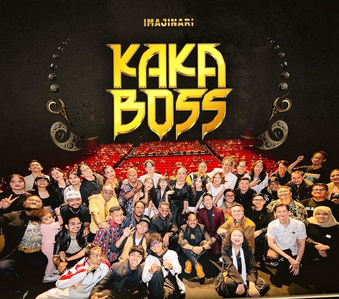 KOMPAK : Keseruan kru film Kaka Bos saat event gala premier dan konferensi pers. (foto: instagram @priskabarusegu)