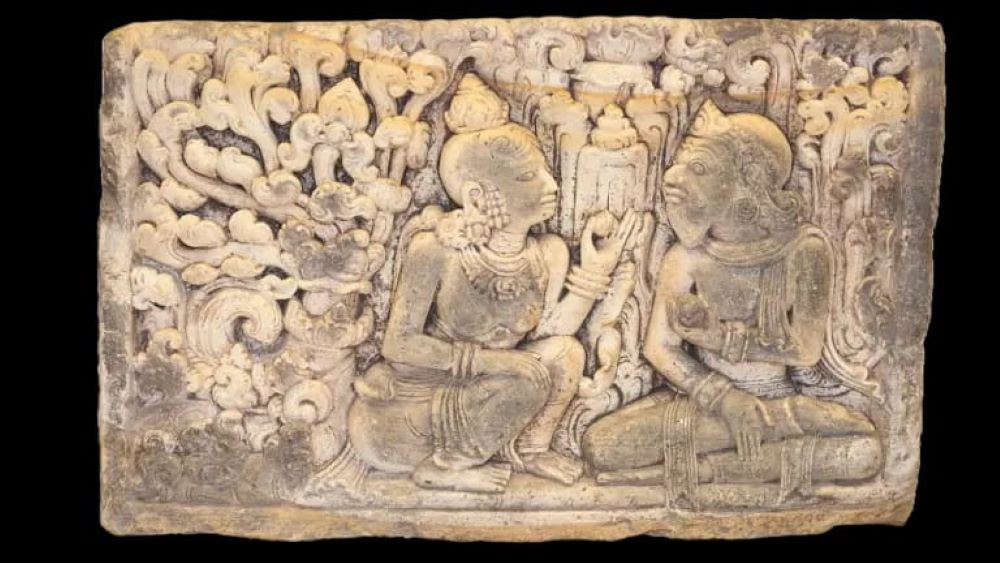 BERNILAI SEJARAH: Arca dan relief dari era Kerajaan Majapahit yang dikembalikan ke Indonesia dari Amerika Serikat.