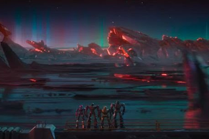 Orion Pax dan teman-temannya berhasil permukaan planet.