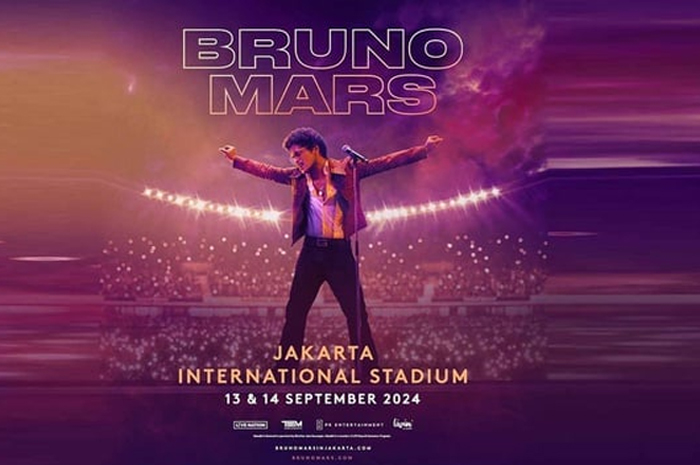 Poster dari konser Bruno Mars