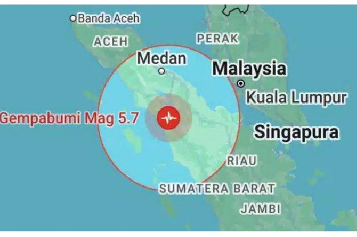 Megathrust Hantui Masyarakat di Sumatera. Ternyata Hari Ini Sumut Diguncang Gempa Magnitudo 5,7. Apakah Pertanda