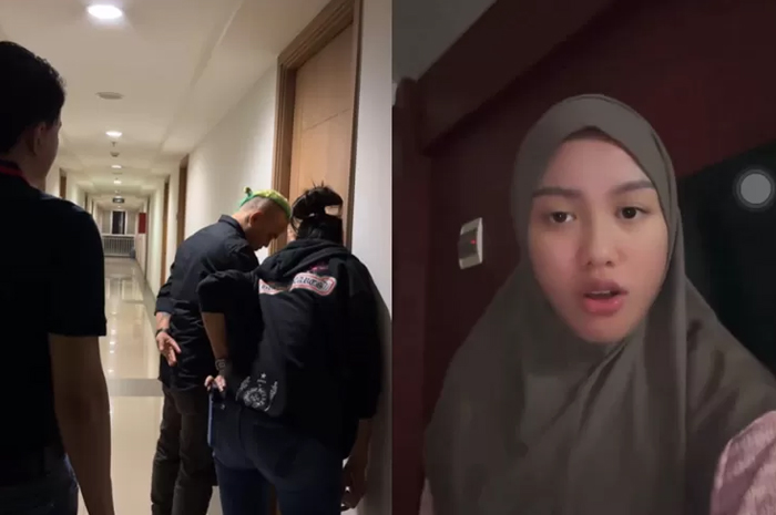 Nikita Mirzani bersama sejumlah orang melakukan penjemputan putrinya di apartemen di kawasan Bintaro, Rabu (18/9) malam.