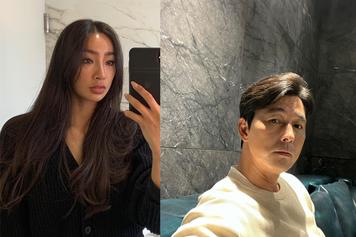 Aktor Jung Woo Sung dan Model Moon Ga-bi (Instagram: @tojws/ @iamchocobi)