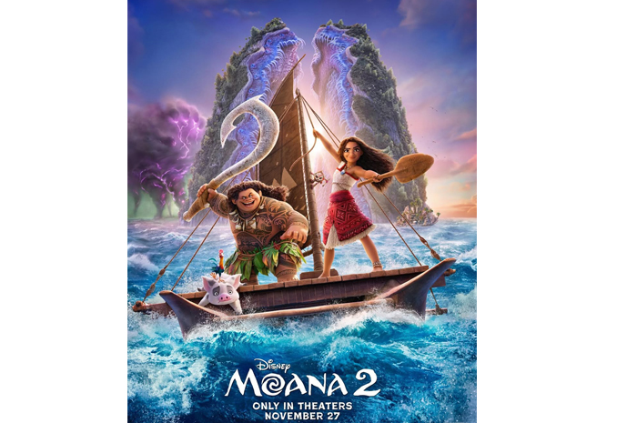 Poster film Moana 2 yang tayang di bioskop pada 27 November 2024 (@disneyanimation)