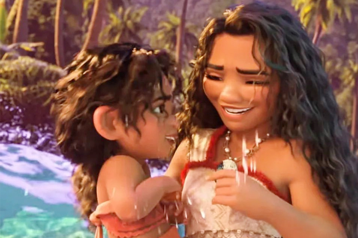 Potret animasi Moana bersama Simea sang adik (@moana.waialiki.disney)  &nbsp;