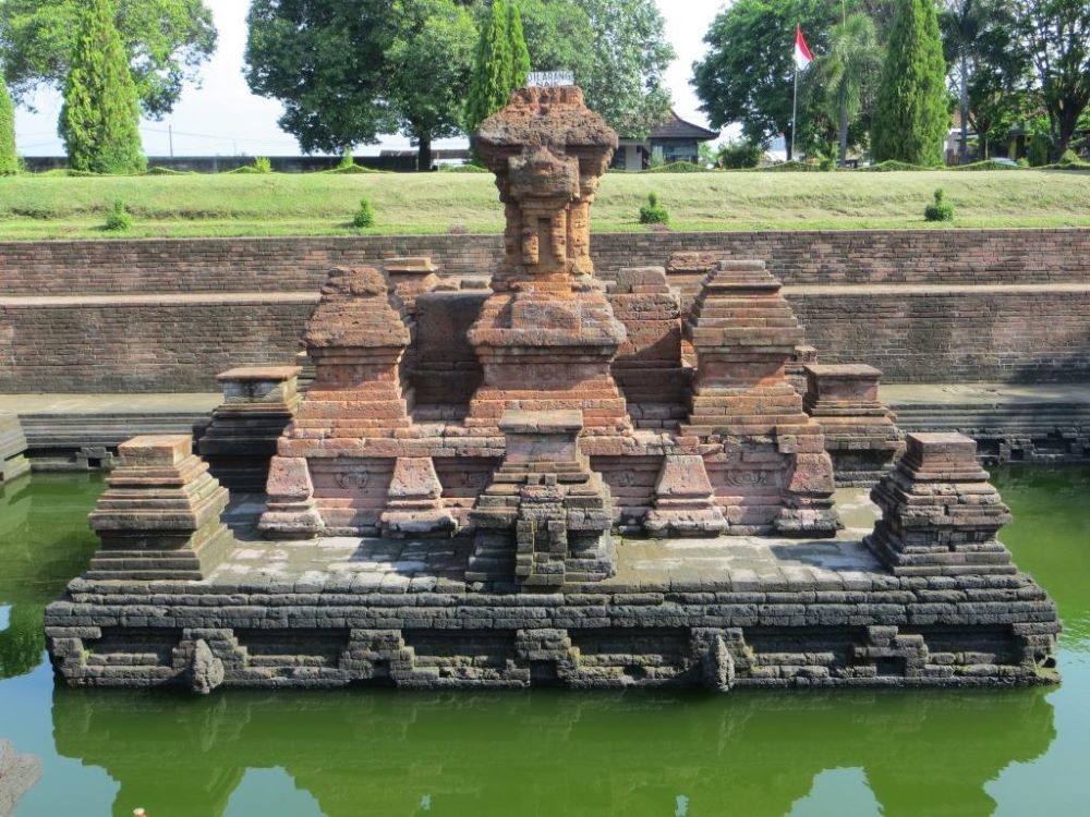 CAGAR BUDAYA: Struktur Candi Tikus di Desa Temon, Kecamatan Trowulan, yang diyakini berfungsi sebagai pengendali air.