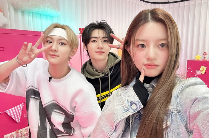 Potret Sunghoon, Minju, dan Jungwon (@illit_munju).