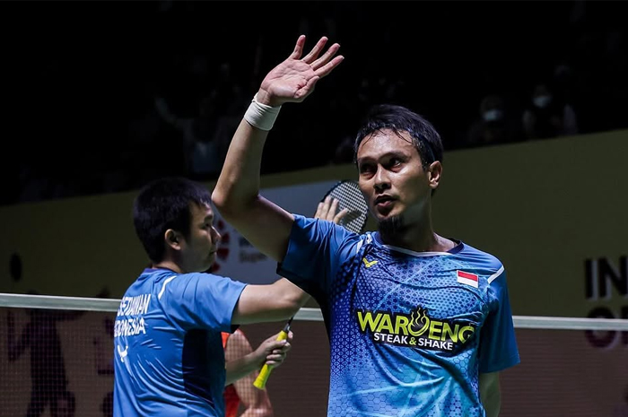 Pemain bulu tangkis ganda putra Mohammad Ahsan dan Hendra Setiawan.