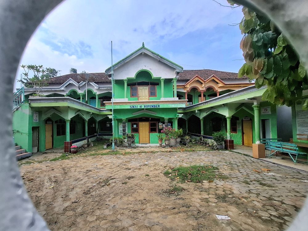 BERKURANG:&nbsp; Salah satu SMA Swasta di Kecamatan Jetis. Tahun ini, jumlah peserta didik di hampir semua SMA swasta di Mojokerto mengalami menurun.