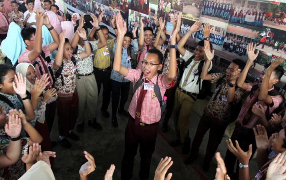 JELANG PUASA: Siswa di Mojokerto tengah beraktivitas. Pemerintah daerah tengah menyusun kebijakan pembelajaran saat bulan Ramadan.
