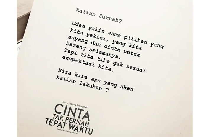 6 Fakta Menarik Film Cinta Tak Pernah Tepat Waktu, Mencari Makna Cinta Sejati