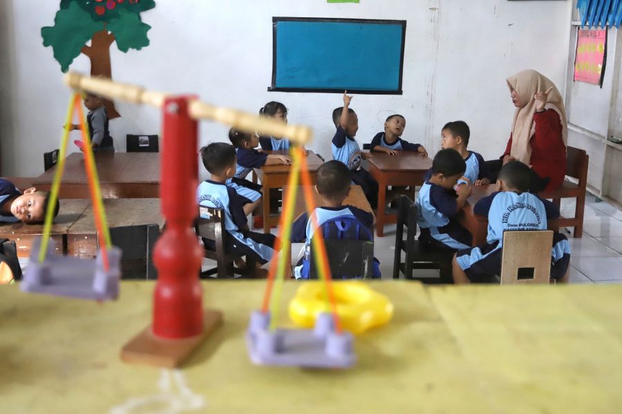 PENUNJANG: Alat peraga di jenjang PAUD mendukung kegiatan belajar mengajar. Tahun ini, ada 22 lembaga yang diusulkan mendapat bantuan fasilitas pembelajaran.