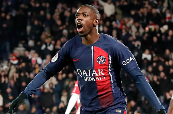 Ousmane Dembele, punggawa PSG pencetak gol tunggal saat melawan Arsenal