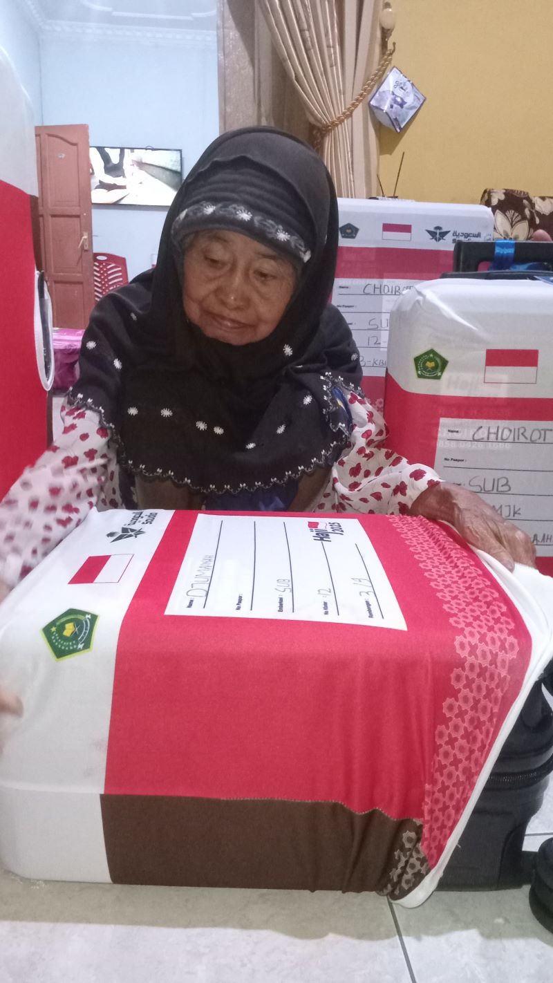 JELANG BERANGKAT: CJH Kota Mojokerto saat menjalankan manasik haji sebagai rangkaian persiapan sebelum keberangkatan.