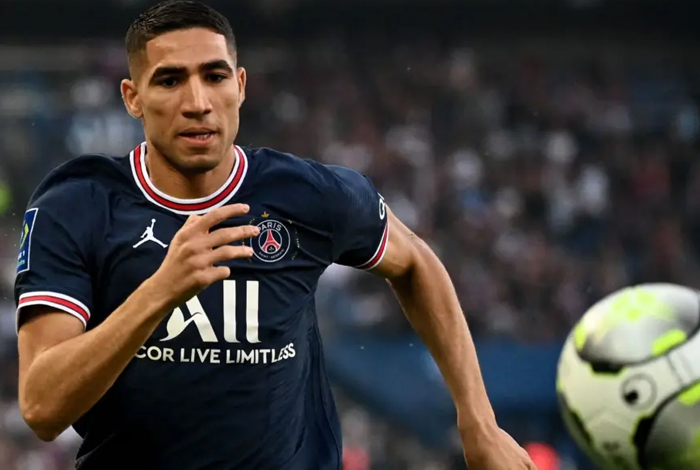 Achraf Hakimi Sukses lahirkan gol kedua bagi PSG saat melawan Arsenal pada Kamis (8/5) dini hari