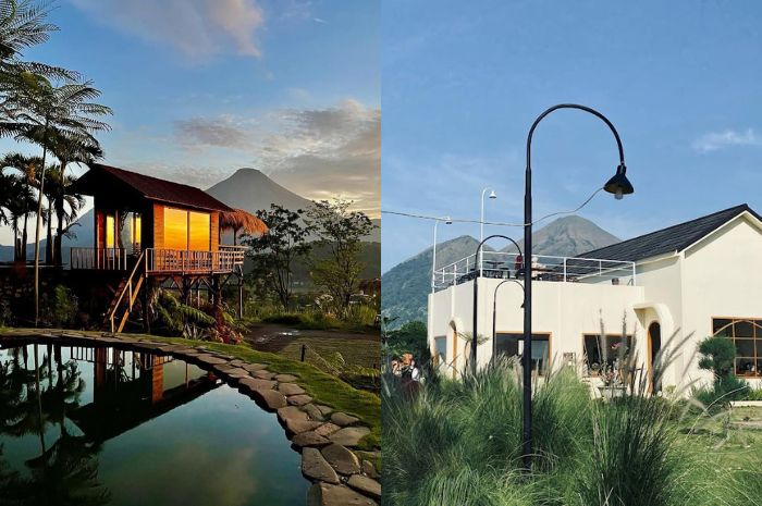 Rekomendasi Kafe Instagramable di Trawas yang Wajib Dikunjungi. Kolase foto (instagram/gartenhutte.id dan instagram/casaellora)