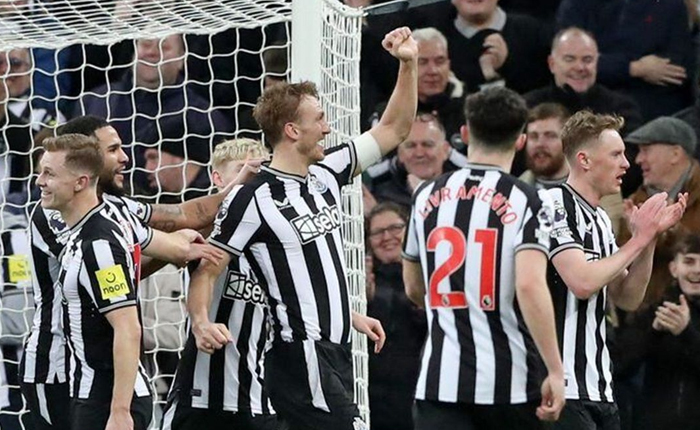Potret selebrasi Newcastle Fc setelah memenagkan laga