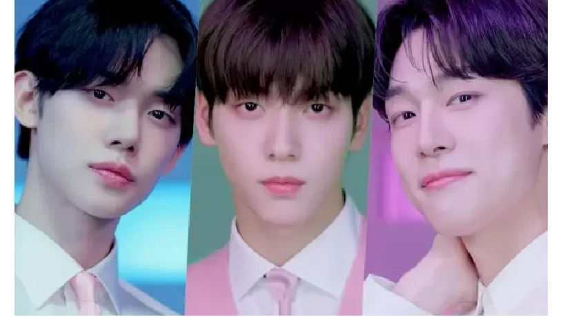 Kolase foto Yeonjun TXT, Soobin TXT, dan Kang Yoo Seok yang tergabung di grup idol fiktif HY BOYZ