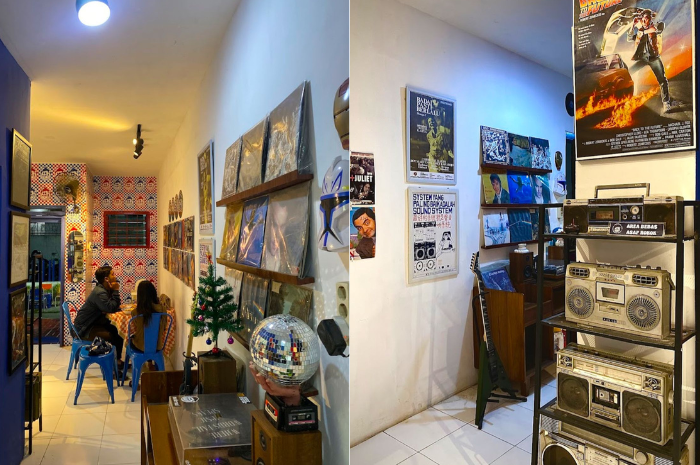 Cafe dengan interior yang lucu di Mojokerto, dengan konsep klasik modern namun tetap unik dan homie banget (Sumber: Instagram/@hokihaus)